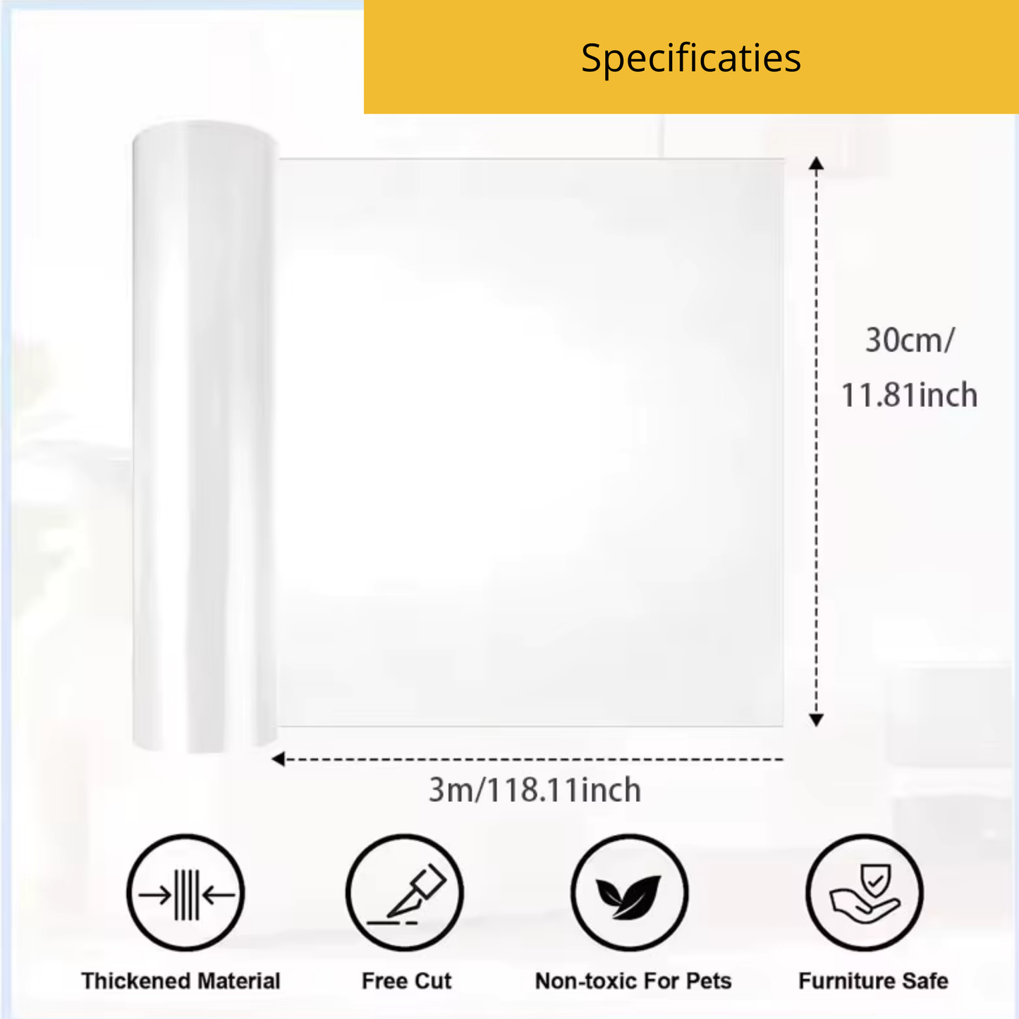 Anti-Kras Meubelbeschermer – Onzichtbare Sofa Protectie voor Katten